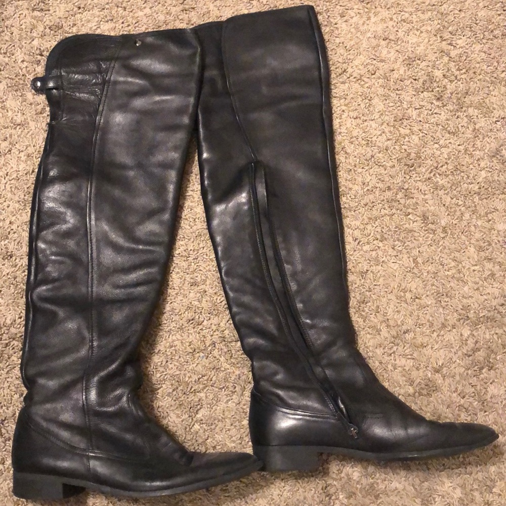 Zara black knee high boots.